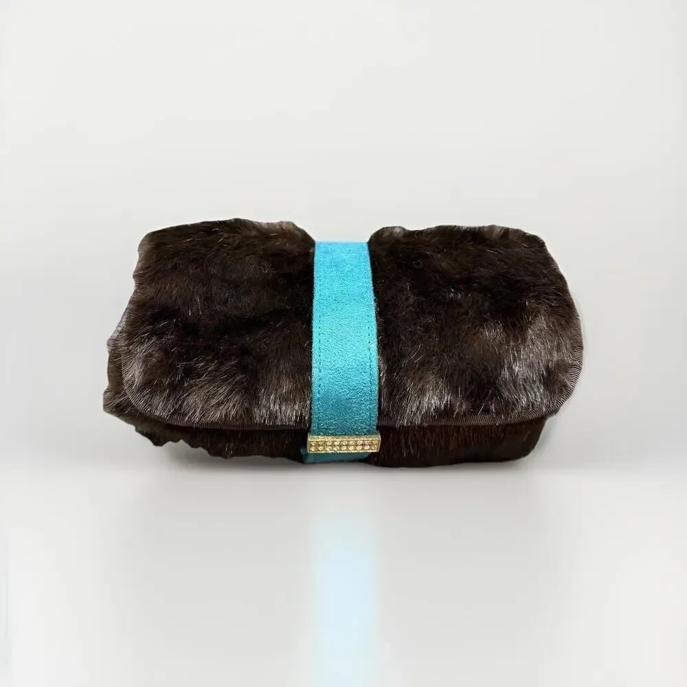 Stephanie Johnson Faux Fur Clutch Bag New With Tag